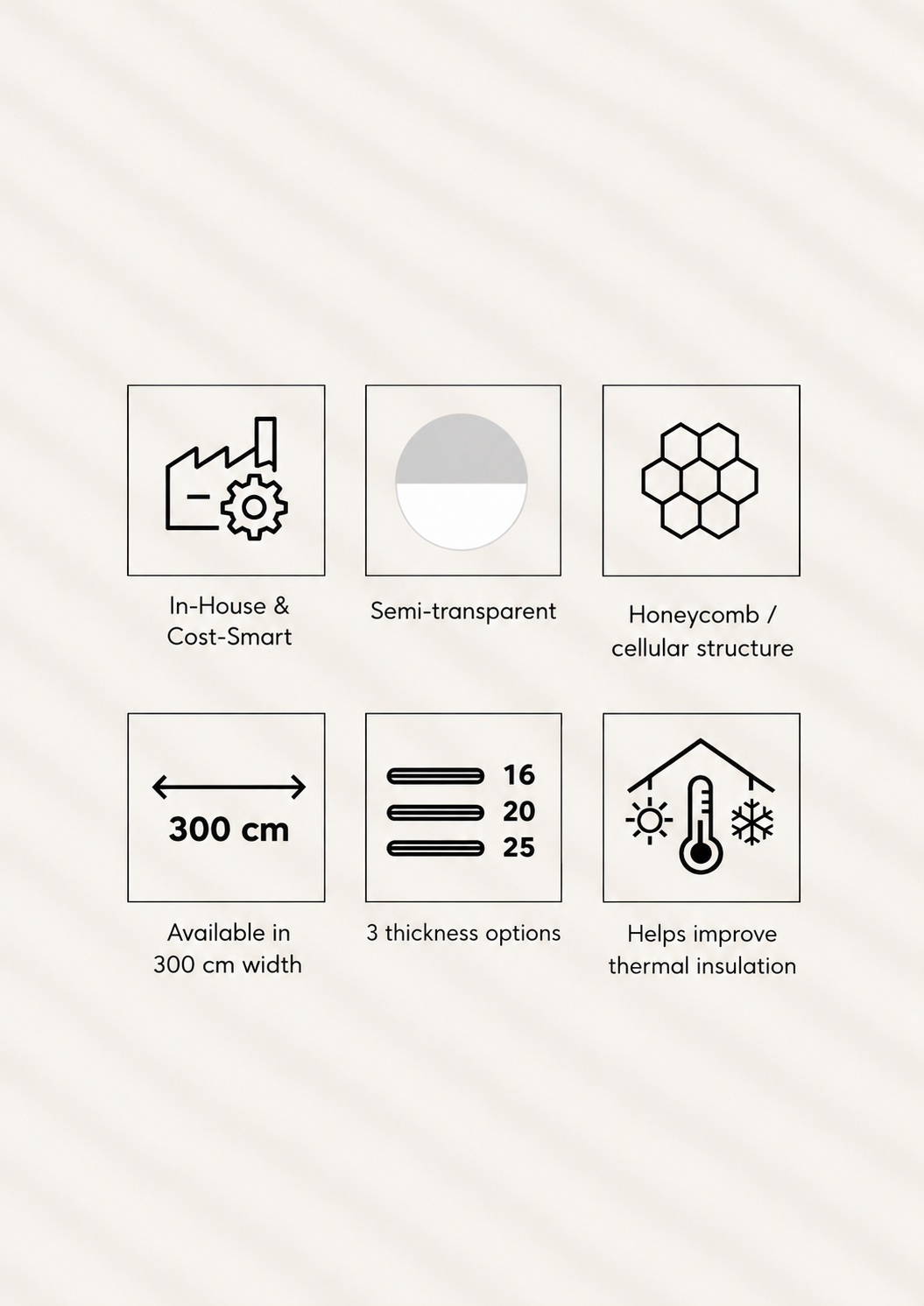 DOVE Honeycomb | Semi-Transparent Collection