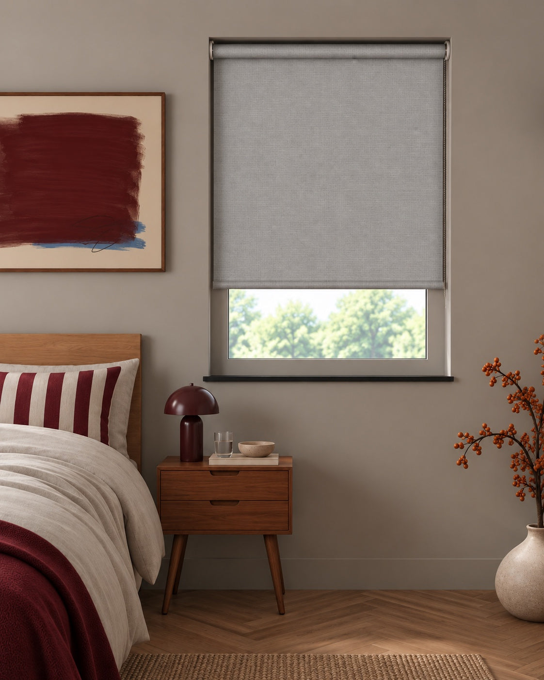 Blackout roller blind fabric