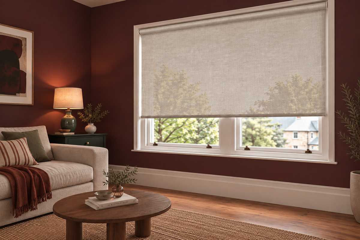 Screen roller blind fabric
