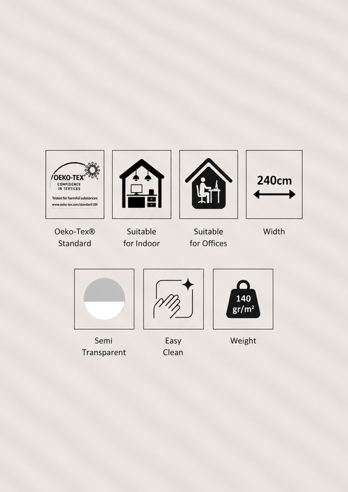 Semi-transparent pleated blind fabric